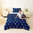 thumbnail image 2 of spefrowx Ocean Anchor Twin Comforter Sets for Men, Navy Nautical Marine Bedding Set, Navy Reversible, 2 Pieces, 1 Comforter and 1 Pillowcase, 2 of 6