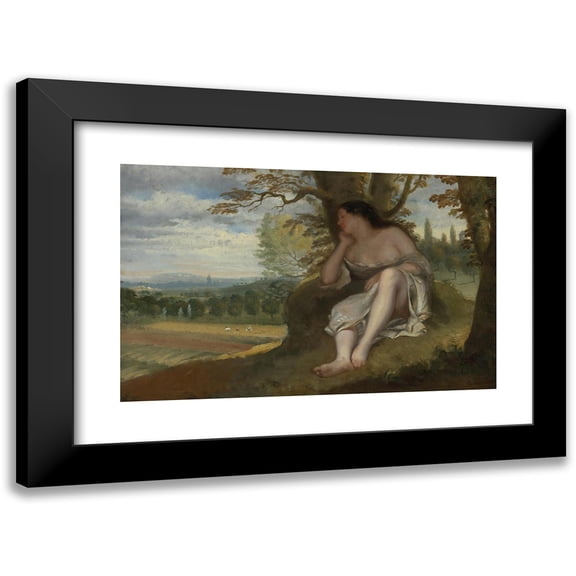 Gustave Courbet 14x11 Black Modern Framed Museum Art Print Titled - Nap