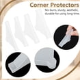 thumbnail image 4 of 48 Pcs 4 Size Plastic Corner Protectors White Triangle Edge Corner Bumpers Glass Corner Protector for Protecting Ceramic Glass Mirrors Metal Sheets Black, 4 of 9