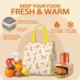 thumbnail image 5 of Golden Retriever with Bones and Paws Insulated Lunch Bag for Women & Adults,Large Portable Soft Cooler Lunch Bag,Thermal Food Storage Tote with Pearl Cotton,8.66L,8.75x5.75x9.5 Inch, 5 of 6