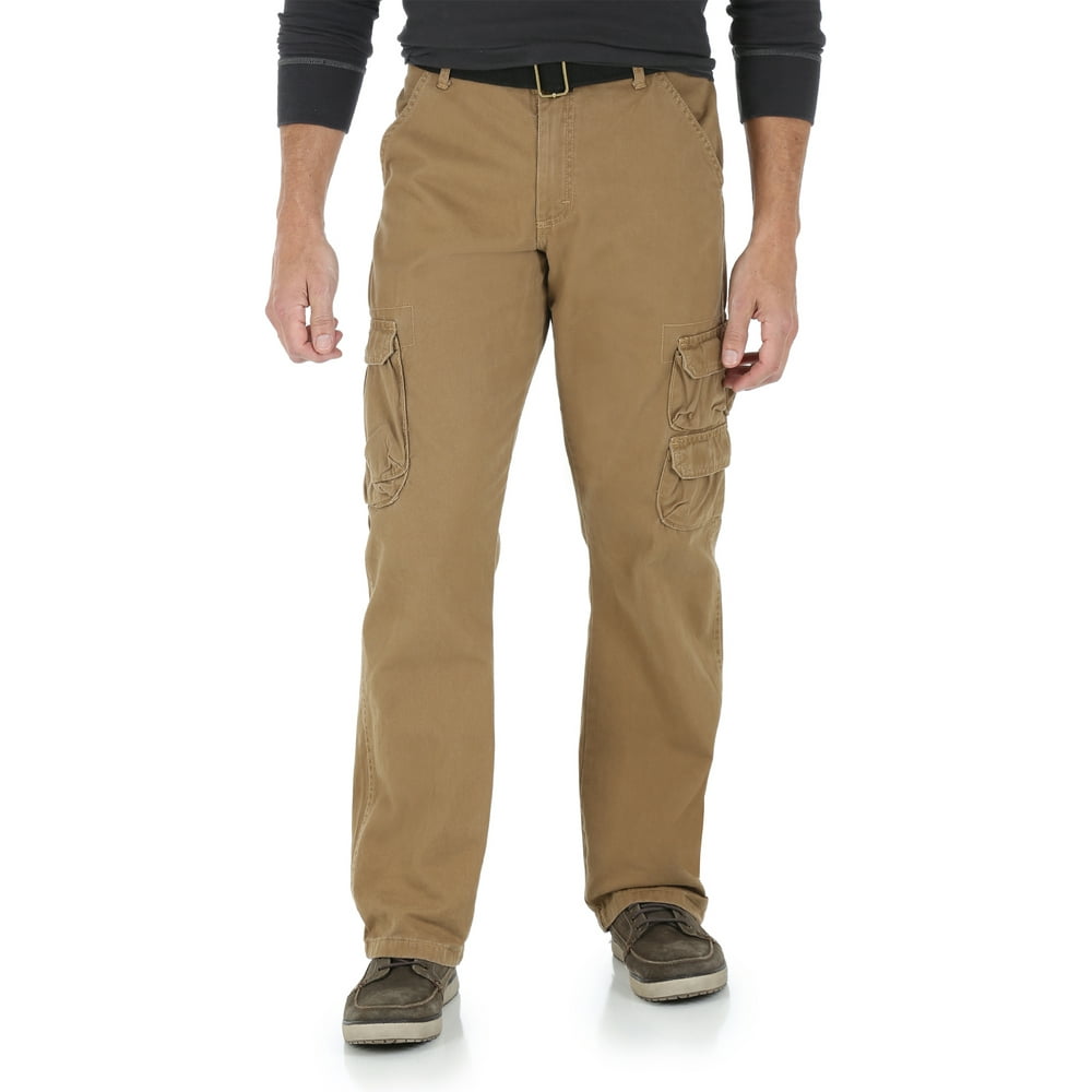 Wrangler - Men's Belted Twill Cargo Pant - Walmart.com - Walmart.com
