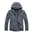 thumbnail image 4 of MHFRRA Chaqueta con Capucha para Exteriores, Cálida, Resistente Al Viento, Suave, Térmica, con Capucha para Clima Frío Gris, 4 of 4