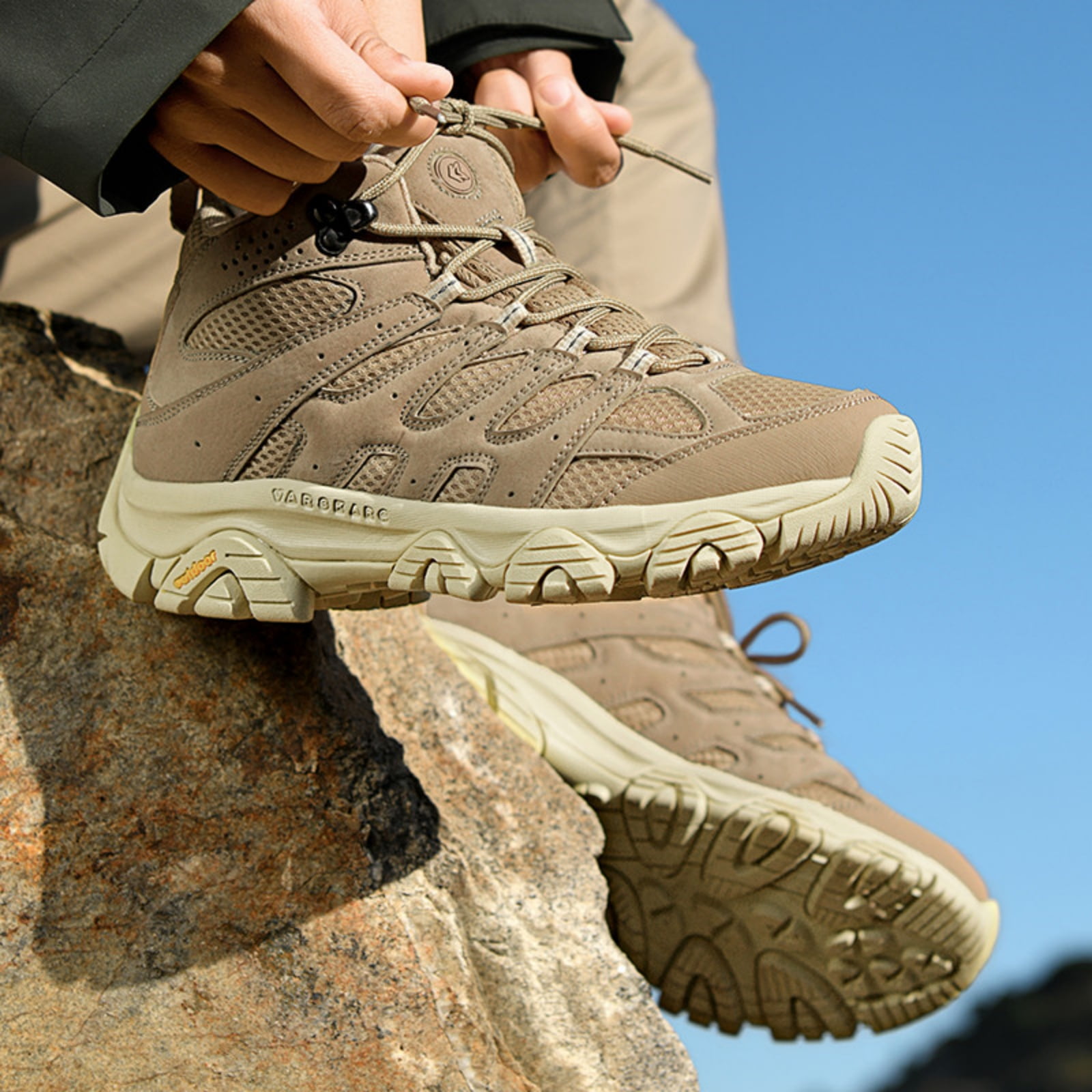 LASUDRAA Mens and Womens Ankle-High Hiking Boots Lightweight Outdoor Shoes for Trekking Trails Walking Couples Sneakers