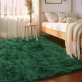 thumbnail image 4 of Socofuz 5x7ft Dark Green Fluffy Rug, Soft Non-Slip Carpet for Living Room, Bedroom, Girls Kids Room, Nursery Home Decor, 4 of 10