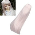 thumbnail image 4 of Peluca De Muñeca Larga Y Recta, Peluca De Pelo De Muñeca Gruesa, Alta Suavidad Para Cosplay ANGGREK Rosa, 4 of 8