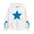 thumbnail image 2 of Coerni Girls' Hoodies Star Graphic Preppy Hooded Sweatshirt Toddler Kids Y2K Trendy Oversized Hoodies Pullover Sweatshirts Top, 2 of 4