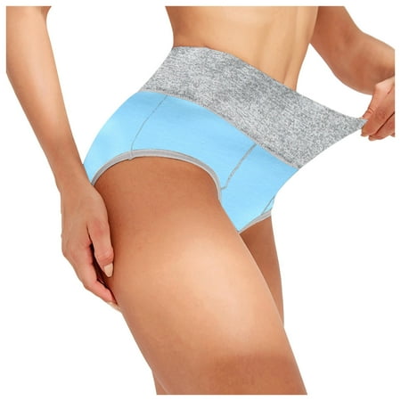 Kopltyrfg 5 Pack Womens Underwear  Cotton Panties Soft Comfy Stretch Ladies Underwear Briefs Regular & Plus Size Blue M