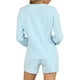 Ensemble Pyjama pour Femmes Shorts de Détente en Coton à Manches Longues Pjs avec Poches – image 5 sur 6