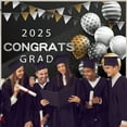 thumbnail image 6 of Grad Gifts! Boovnll Graduation Banner, 43x71" Large Gold Glitter Graduation Party Banner Congrats Grad Banner for Home, School, Congratulation Graduations Party Supplies, Graduation Decorations 2025, 6 of 6