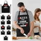 thumbnail image 5 of Delantales de cocina en liquidación para hombre y mujer, delantales de chef con bolsillos, ideal para San Valentín, ajustables y de talla única., 5 of 5