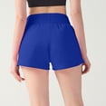 thumbnail image 5 of Tsesme Women’s Sport Shorts with Zip Pockets Lightweight Quick Dry Workout Yoga Shorts Elastic High Waisted Loose Running Shorts,Blue,M, 5 of 6