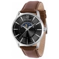 thumbnail image 1 of S. Coifman SC0493 Men's Moonphase Black Dial Brown Strap Watch, 1 of 1