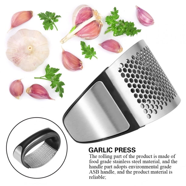 Prensa de Ajo de Acero inoxidable, Trituradore, Exrimidor, Fácil de Limpiar, Herramienta Picadora de Cocina para El Hogar