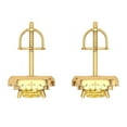 thumbnail image 4 of 1.73 ct Screw-Back Stud Earrings for Women | 5mm Princess Cut Simulated Yellow Diamond | 14K Yellow Gold, 4 of 5