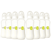 Avima Anti-Colic Baby Bottle, Standard Neck 10 oz, Medium Flow, Stage 2, 8 Pack Set