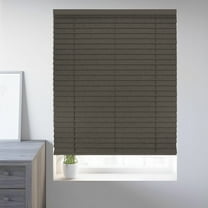 Chicology Cordless Faux Wood Blinds, Brown Textured (2" Slat), 52"W X 72"H