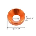 thumbnail image 3 of 10Pcs 12mm x 5mm x 3mm Aluminum Alloy Countersunk Washer Orange for Screw Bolt, 3 of 3