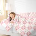thumbnail image 4 of Feelyou Happy New Year Bedding Comforter Set for Teen, Princess Love Heart Twin Comforter Sets, Christmas Stars Print Reversible Bedding Set, Ultra Soft Home Decor, 2-Piece, 4 of 8