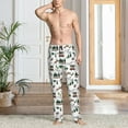 thumbnail image 2 of Fuzoiu Camping Caravan 2 Print Men's Pajama Pants,Lounge Pants for Men,Lounge PJ Bottoms,Sleepwear Pants with Drawstring Pockets -X-Large, 2 of 6