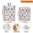 thumbnail image 5 of Yayeee 2 Pack Qtip Holder Bathroom Cotton Swab Canister with Lid Clear Dispenser Set, Beige Nordic Christmas House, 5 of 6