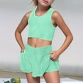 thumbnail image 3 of Active Girls Outfits and Sets for Playwear Comfortable Summer Toddler Clothing Vest and Skort Casual Sports Apparel for Children Ages Four to with Elastic Waistband, 3 of 3