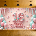 thumbnail image 4 of Decorative Design Banner Balloon Decoration Birthday Party Sweet Sixteen Display for Teenage Celebration Indoor Decoration Kids Party, 4 of 9