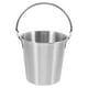 thumbnail image 1 of EeaseMX Cubo de acero inoxidable para papas fritas, refrigerios, pollo frito, contenedor para servir comida, enfriador de hielo portátil con asa para vino y cerveza (tamaño pequeño, plateado), 1 of 7