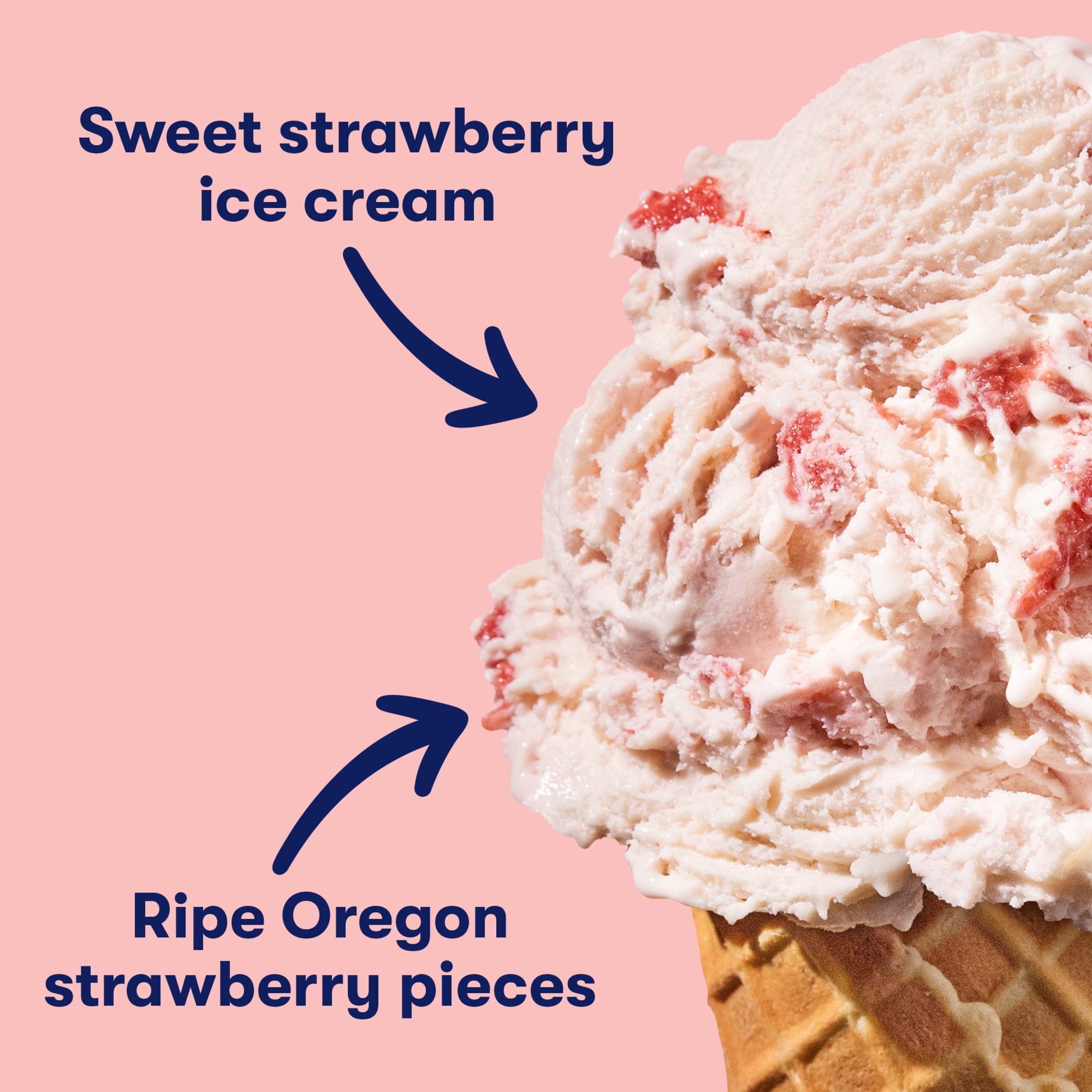 Tillamook Oregon Strawberry Ice Cream, 48 oz