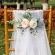 thumbnail image 2 of Silla europea azul con respaldo de flores para banquete silla de celebración de boda decoración flor simulada ANGGREK Otros, 2 of 8
