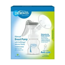 Dr. Brown's Manual Breast Pump with Soft Shape 100% Silicone Shield, (25mm flange) with 5 oz Bottle