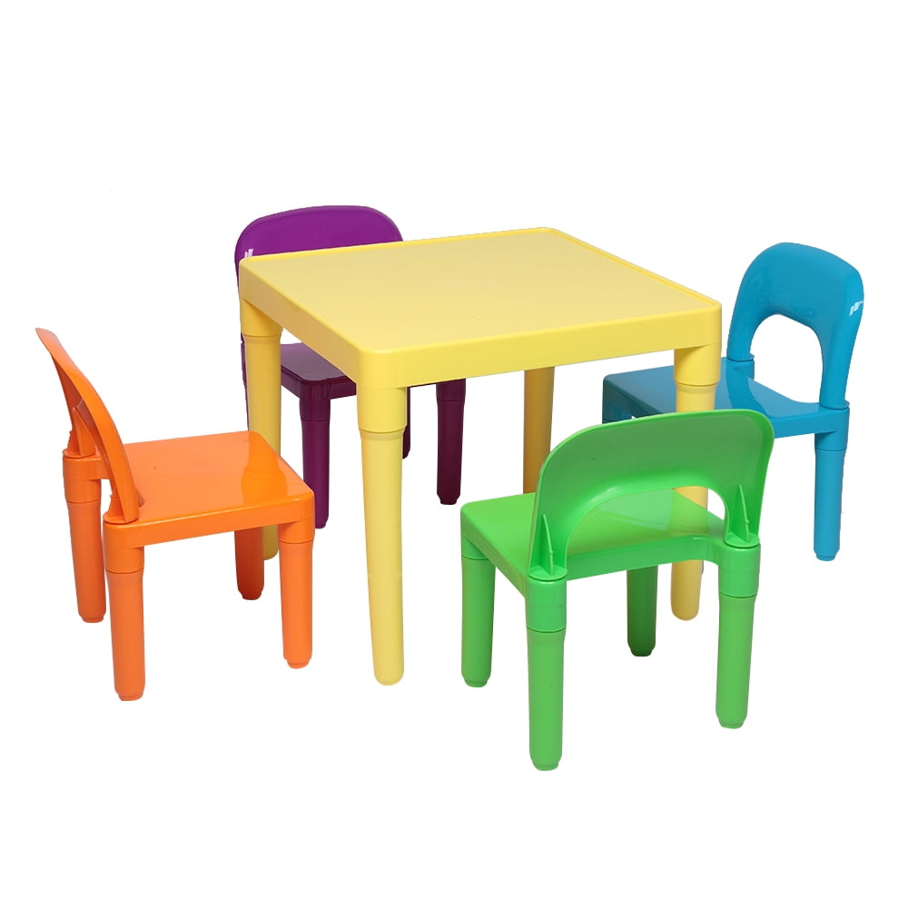 clearanceset of plastic table and chair for children one desk and four  chairs 50x50x46cm  walmart