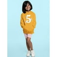 thumbnail image 2 of Number 5 With Flowers Hoodie Juniors -Image by Shutterstock,  Large, 2 of 4