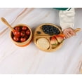 thumbnail image 5 of TATA AMG ® Baby Bamboo Plate and Bowl Set with Spoons and Fork, Silicone Suction Plate and Bowl Set for Toddlers - Baby Led Weaning Bamboo Feeding Set - BPA Free, 5 of 9