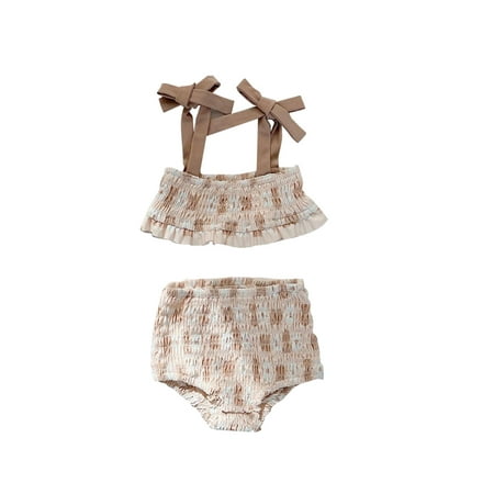 

Ruffle Bikini Baby Print Set Girls Summer Cute Flower Swimsuit Girls