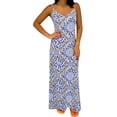 thumbnail image 2 of WRKEKC Beach Dresses for Women Exotic Floral V Neck Spaghetti Strap Open Back Flowy Maxi Lightweight Comfort, 2 of 6