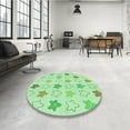 thumbnail image 3 of Ahgly Company Indoor Round Patterned Mint Green Area Rugs, 8' Round, 3 of 6