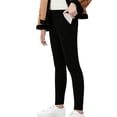 thumbnail image 2 of AherBiu Toddler Kids Tween Girls Yoga Leggings Thick Warm Stretch Slim Fitted High Waisted Workout Pants with Pockets(6-7Years,Black), 2 of 6
