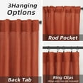 thumbnail image 4 of DriftAway Burnt Orange Linen Curtains 63 Inches Long for Living Room Thick Semi Sheer 2 Panels Farmhouse Rod Pocket Back Tab Boho Rustic Light Filtering Window Drapes for Bedroom Privacy Assured, 4 of 8