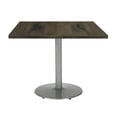 thumbnail image 2 of KFI Studios Urban Loft 3.5' Square Bistro Table, Barnwood, Black Base, 2 of 4