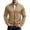 Khaki, variant on Miqool Mens Full Zip Sweatshirt Stand Collar Casual Long Sleeve Lightweight Soft Outerwear Jacket with Pockets