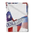 thumbnail image 2 of 4th of July Soft Flannel Fleece Throw Blanket, Colorful Celebration of Independence of United States Summer Season Holiday, Cozy Plush for Indoor and Outdoor Use, 60" x 80", Multicolor, by Ambesonne, 2 of 5