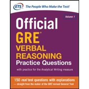 Official GRE Verbal Reasoning Practice Questions, Used [Paperback]