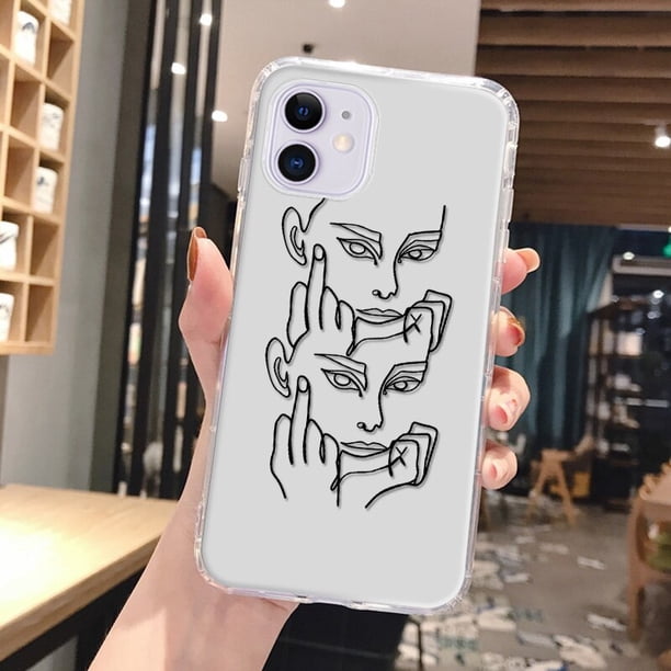 Fundas estéticas para iPhone 14, 11, 13 Pro, Max, 12 Pro, XR, 7, 8, SE, 2022, 2020, X, Xs, 6, 6s Plus, 13, Mini Funda de silicona Fivean unisex