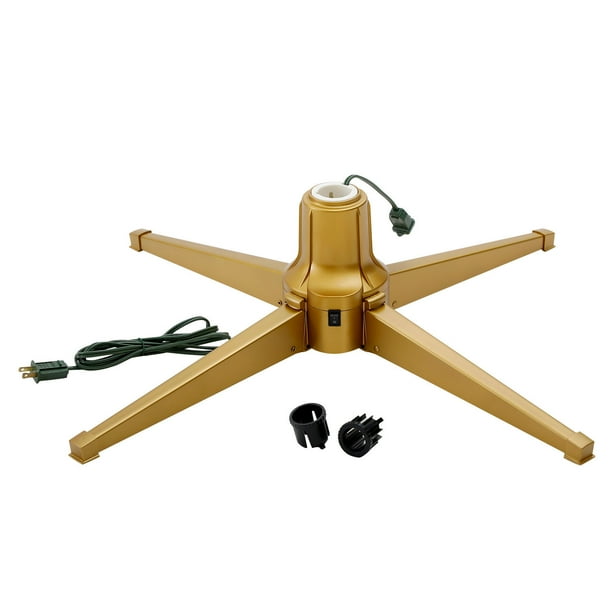 Home Heritage Electric Metal Rotating Christmas Tree Stand for 7 Ft