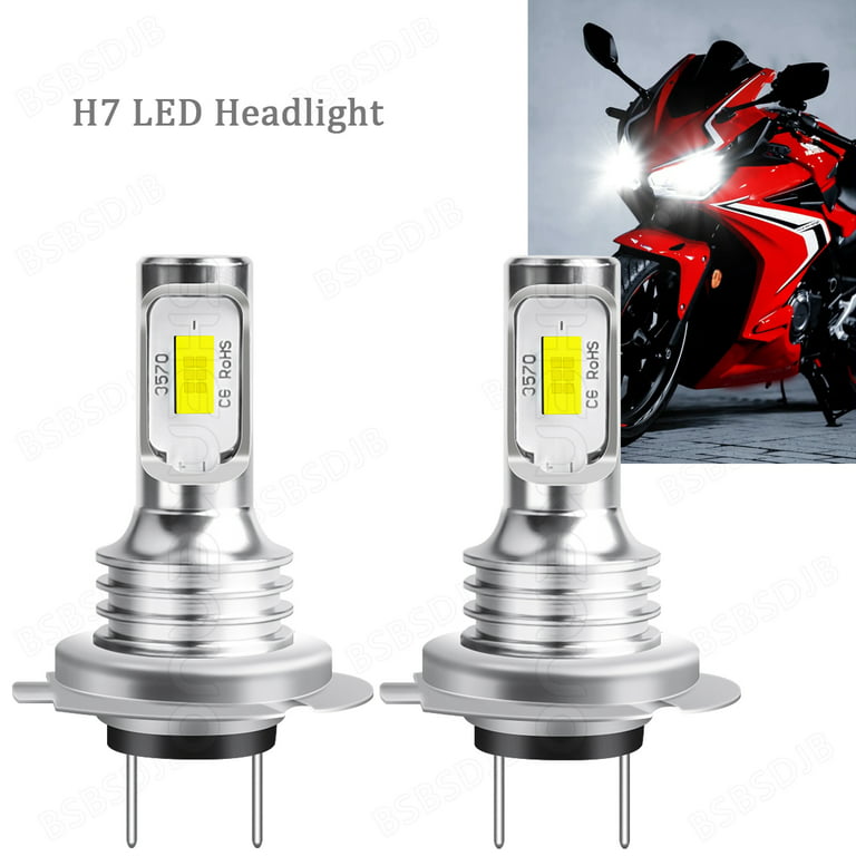 For Honda CBR 600RR 1000RR 2003-2017 H7 LED Headlight Bulbs Bright White 