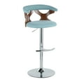 thumbnail image 4 of Gardenia Adjustable Bar Stools Set of 3, Chrome Bar Stools, Bar Chairs, Swivel Bar Stools Set of 3, Bar Height Stools, Bar Stools for Kitchen Counter (Teal), 4 of 6