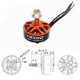 thumbnail image 3 of Motor sin escobillas 1800KV Ndcxsfigh para Drone FPV CW/CCW Eachine Tyro129 libre de BPA, 3 of 7