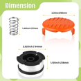 thumbnail image 2 of Trimmer Spool Replacement for Black + Decker, 30ft 0.065" Trimmer Line, Auto Feed Weed Wacker String (8 Pack Spool+2 Spool Cap+2 Spring), 2 of 7