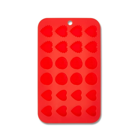 Valentine's Day 24-Cavity Rose and Heart Shapes Silicone Mold, by Way To Celebrate
