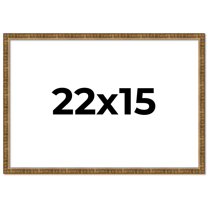22x15 Frame Gold Kingsley Distressed Solid Wood Picture Frame Width 0.75 Inches | Interior Frame